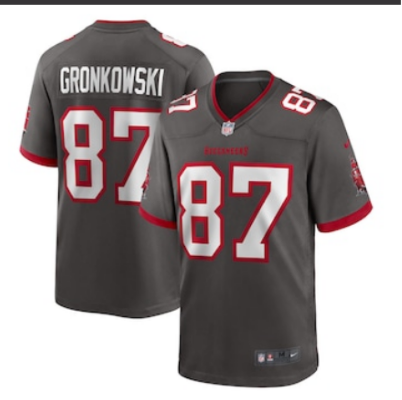 Men Tampa Bay Buccaneers #87 Gronkowski new grey Vapor Untouchable Player Nike Limited NFL Jersey style 4->buffalo bills->NFL Jersey